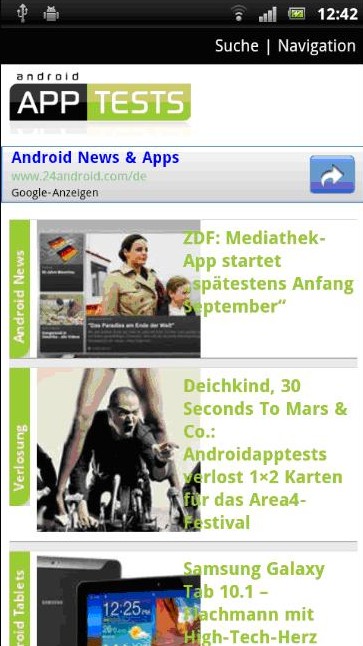Startseite Androidapptests