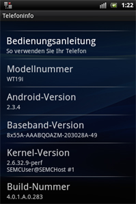 Sony Ericsson Live mit Walkman: Telefoninfo Sony Ericsson Live mit Walkman: Telefoninfo