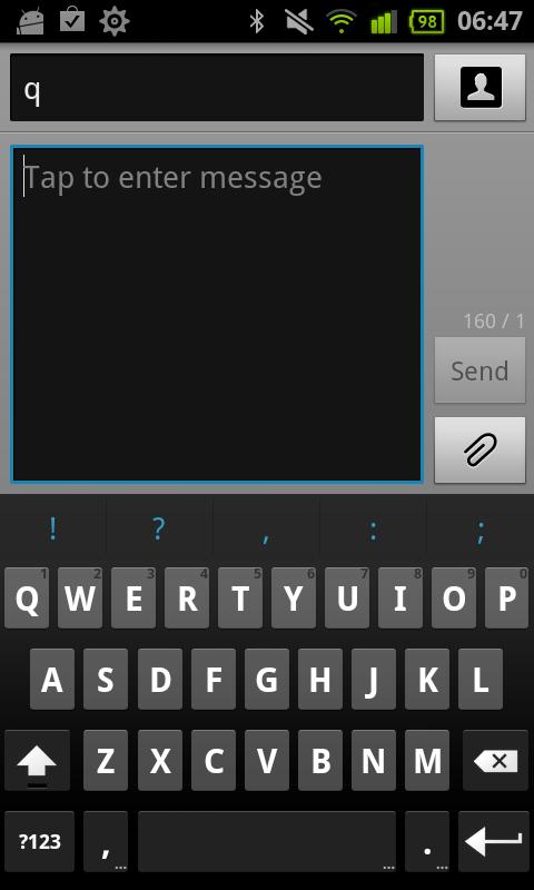 Android 4.0-Tastatur