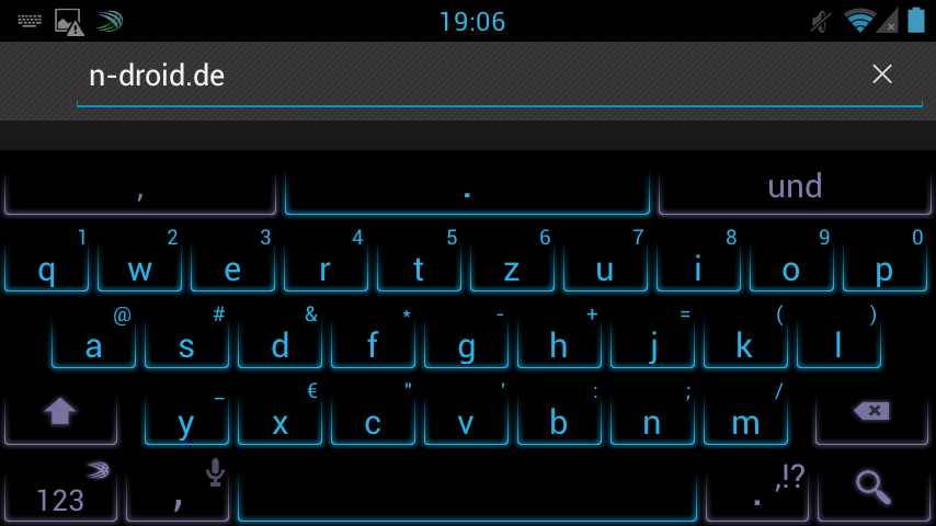 SwiftKey3 Querformat