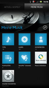 Sony Xperia P Musik-Bibliothek - (Bild: N-Droid) Sony Xperia P Musik Bibliothek