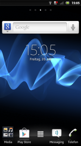 Sony Xperia P Startscreen - (Bild: N-Droid) Sony Xperia P Startscreen