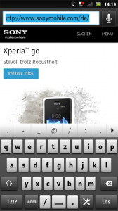 Sony Xperia P Tastatur