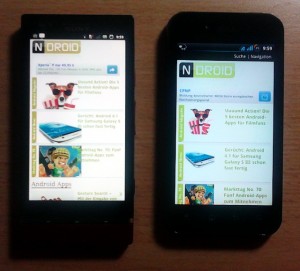 Sony Xperia P vs LG Optimus Black Displayhelligkeit - (Bild: N-Droid) Sony Xperia P vs LG Optimus Black Displayhelligkeit