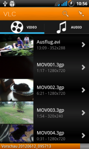 VLC Beta Neon version Videoliste