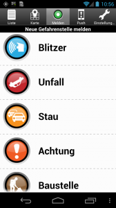 Verkehrsapp.de: Ereignisse melden Verkehrsapp.de Ereignisse melden