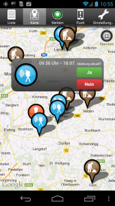 Verkehrsapp.de: Kartenansicht Verkehrsapp.de Kartenansicht