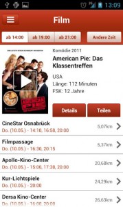 kinoradar (Quelle: Google Play Store) kinoradar (Quelle: Google Play Store)