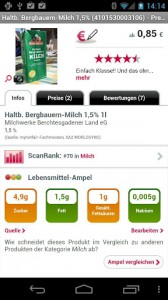 Barcode Scanner barcoo (Quelle: Google Play Store) Barcode Scanner barcoo (Quelle: Google Play Store)