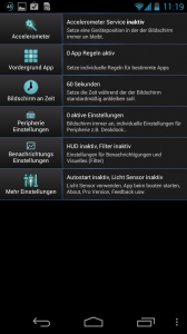 IntelliScreen: Hauptbildschirm IntelliScreen Hauptbildschirm