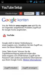 Magisto - Berechtigungen YouTube Magisto Berechtigungen YouTube