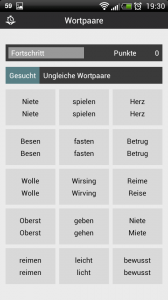 Schneller lesen - Wortpaar-Übung Schneller lesen - Wortpaar-Übung