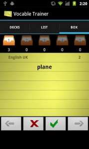 Vokabeltrainer Box (Quelle: Google Play Store) Vokabeltrainer Box (Quelle: Google Play Store)