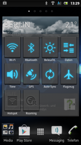 Sony Xperia U: Bedienoberfläche
