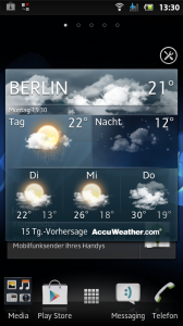 Sony Xperia U: Bedienoberfläche