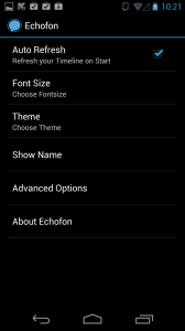 Echofon Alpha Einstellungen