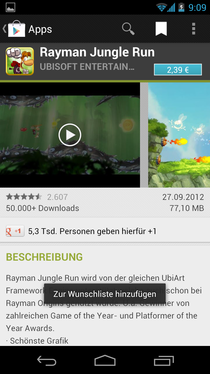 Google Play Store Wunschliste 02