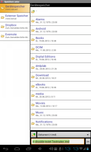 Office 2012: TextMaker Mobile - Datei speichern TextMaker Mobile Datei speichern
