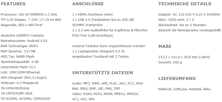 eBay WOW Android Netbook