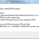 PDroid erfolgreich_Screenshot