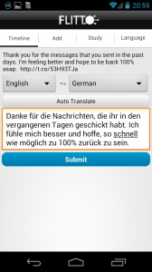 Flitto: Übersetzungsansicht Flitto Übersetzungsansicht