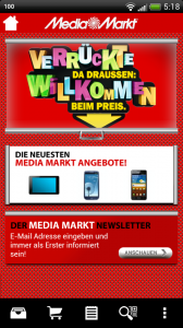 Media Markt Mobil-Startseite