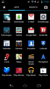 Motorola Razr i App-Menü - (Bild: N-Droid) Motorola Razr i App Menü