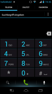 Motorola Razr i Telefontastatur
