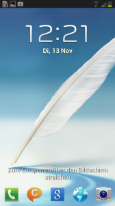 Samsung Galaxy Note II Lockscreen