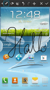 Samsung Galaxy Note II - Notizfunktion (Bild: N-Droid) Samsung Galaxy Note II Notizfunktion