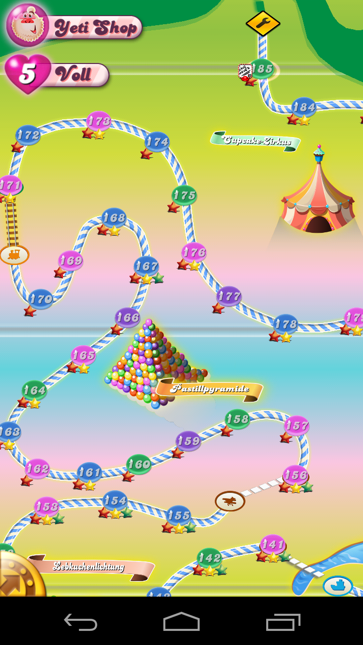 Candy Cruah Saga Levelplan