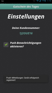 Gutschein des Tages - Einstellungen