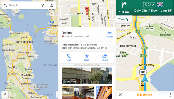 Google Maps für iOS (Bild: gsmarena) Google Maps für iOS (Bild: gsmarena)