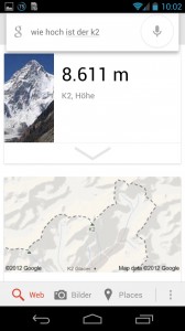 Knowledge Graph auf dem Galaxy Nexus