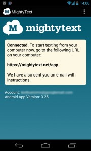 Mightytext: SMS am PC