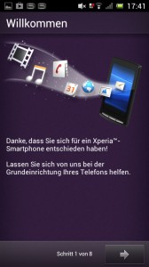 Sony Xperia J: Einrichtung