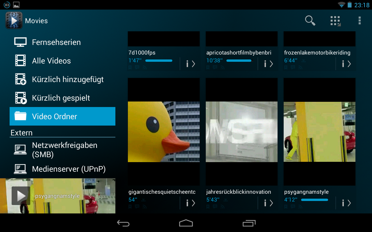 Archos Video Player Ansicht Poster