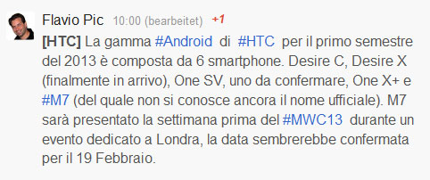 HTC M7: London (Bild: Google+) HTC M7: London (Bild: Google+)
