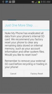 Nuke My Phone - Nach dem Löschen (Quelle: Google Play Store) Nuke My Phone - Nach dem Löschen (Quelle: Google Play Store)