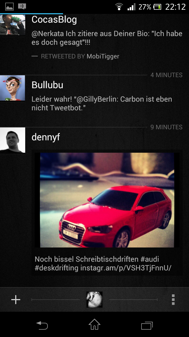 Carbon Bilderanzeige Timeline