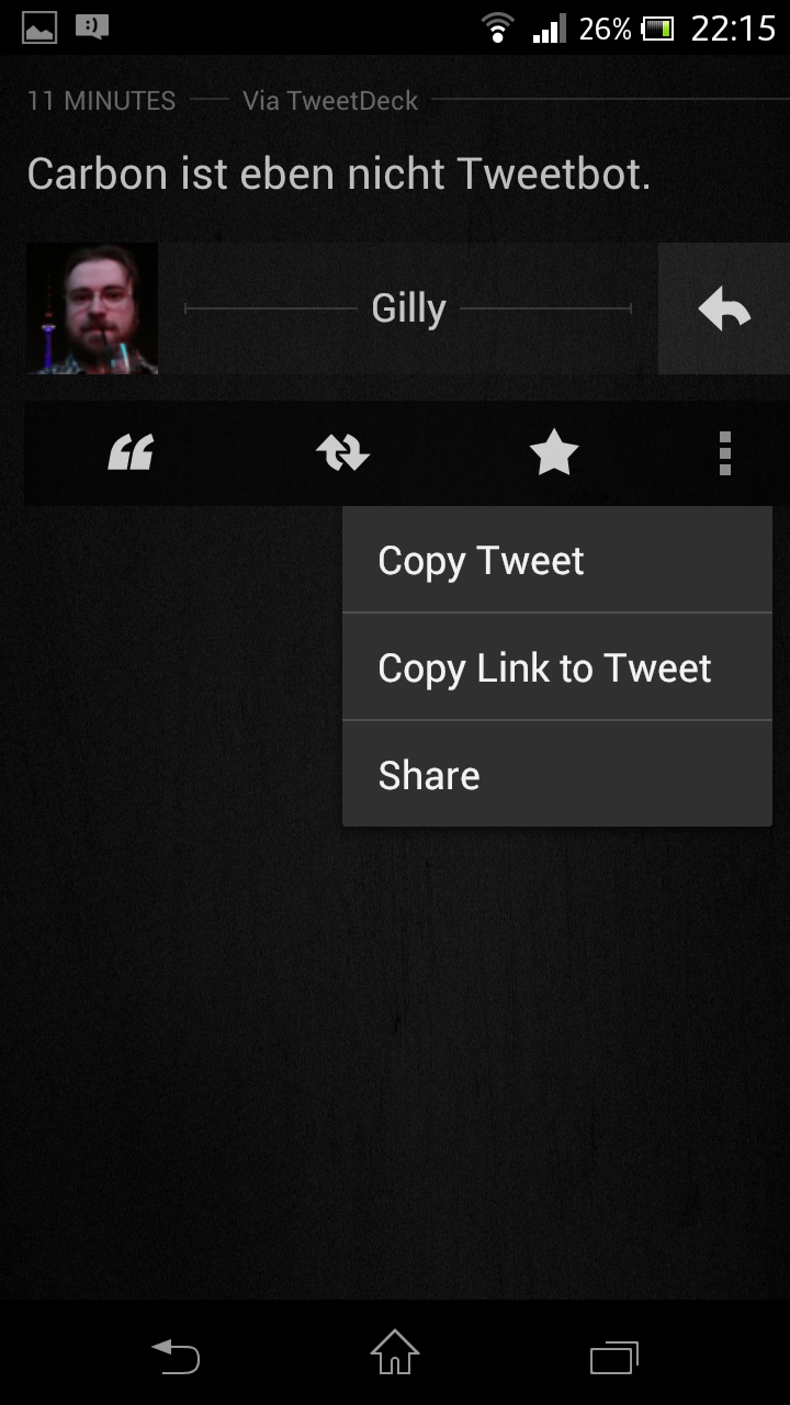 Carbon Einzelner Tweet