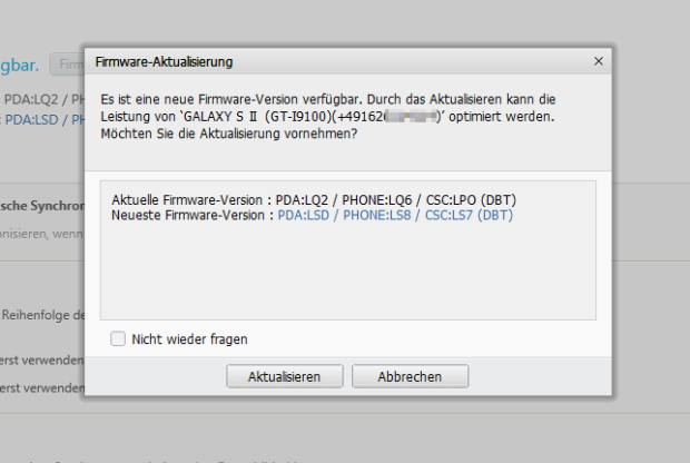 Samsung Galaxy S2: Android 4.1.2-Update (Bild: Allaboutsamsung) Samsung Galaxy S2: Android 4.1.2-Update (Bild: Allaboutsamsung)