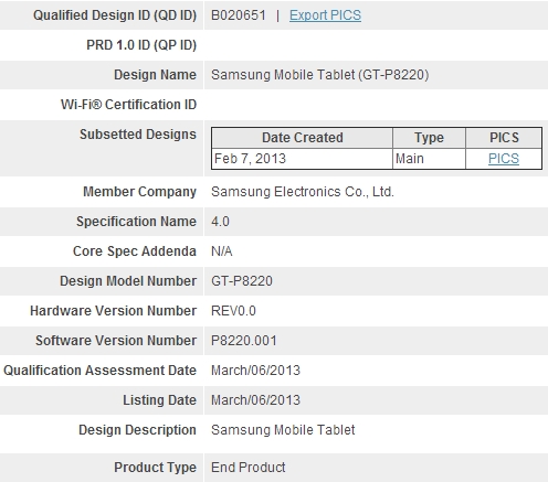 Samsung Galaxy Tab 3 Plus LTE GT P8220