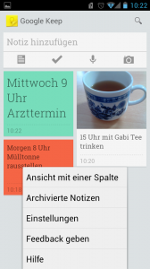 Abbildung zum Artikel „Test: Google Keep – Evernote-Konkurrent mit Ergänzungsbedarf“