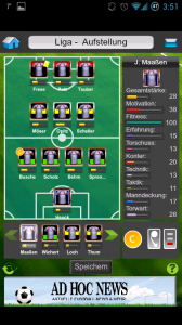 Goal Manager - Aufstellung