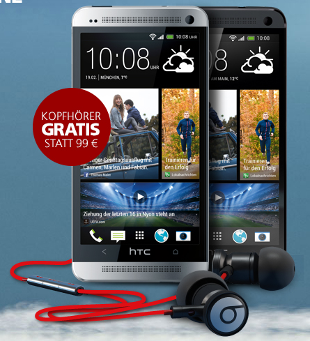 HTC One mit Beats by Dr. Dre-Kopfhörern HTC One mit Beats by Dr. Dre-Kopfhörern