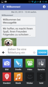 Abbildung zum Artikel „MessageMe – Messenger-App für Android mit Vorzügen im Detail“