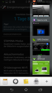 Sony Xperia Z - Taskmanager Abbildung zum Artikel „Das Sony Xperia Z im Test – Hervorragende Performance, matte Displayfarben“