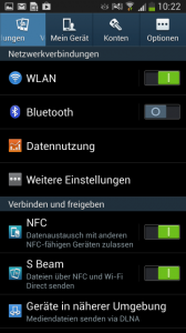 Einstellungen Verbindungen