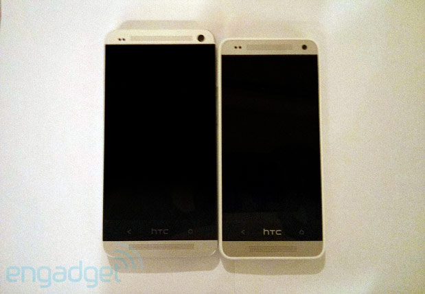 HTC One mini vs. HTC One (Bild: engadget) HTC One mini vs. HTC One (Bild: engadget)